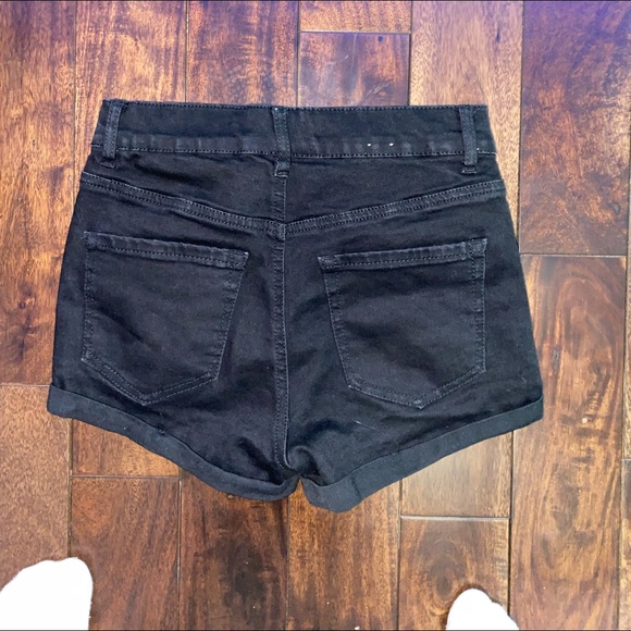 High Rise Denim Short - Jet Black - Picture 4 of 5